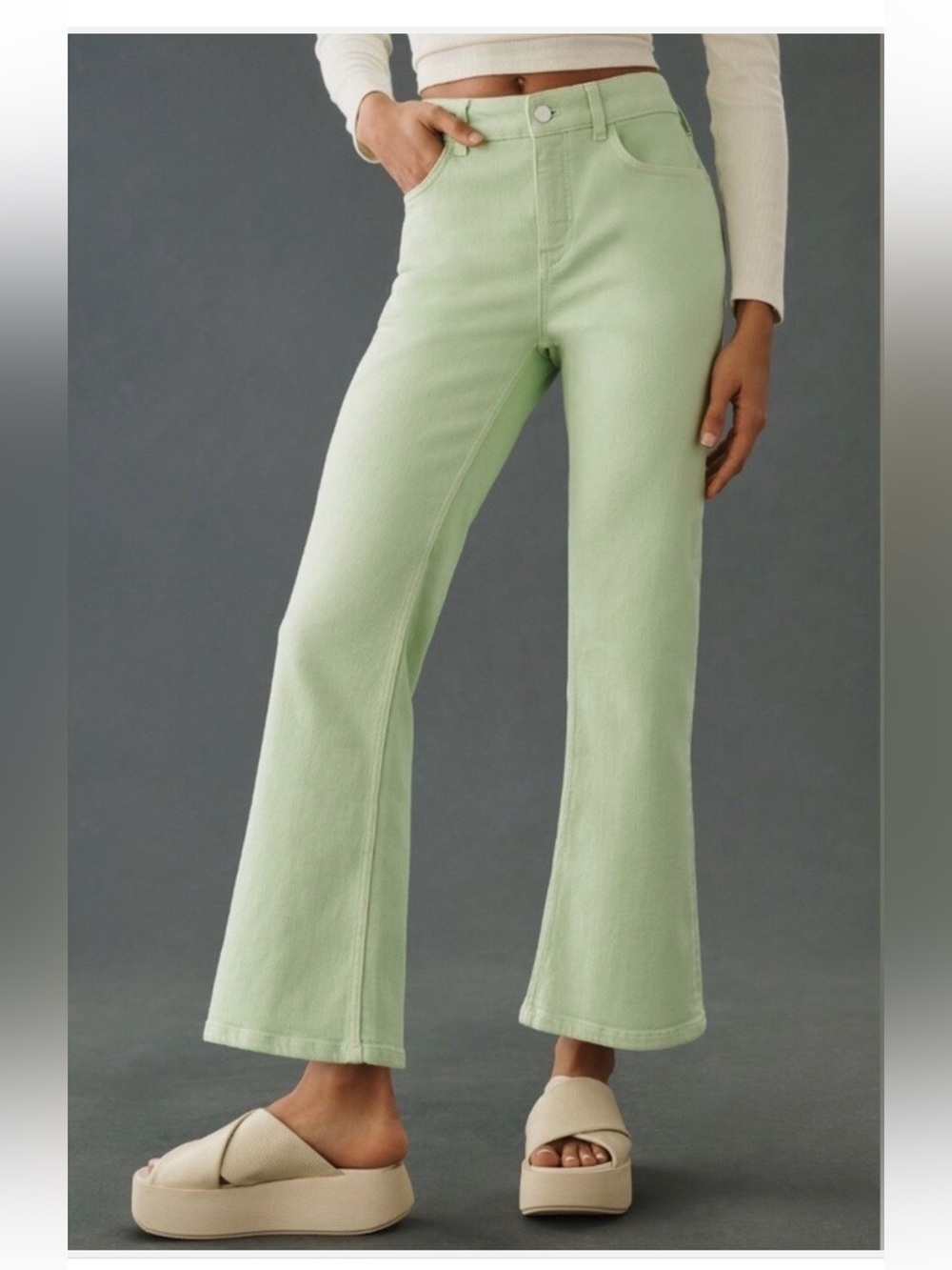 Pilcro by Anthropologie “The Yaya” style in spring green denim Size 29 / 8 - Picture 4 of 12
